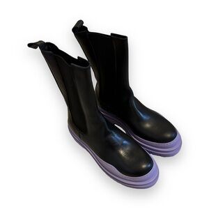 l’intervalle black & lilac chunky boots